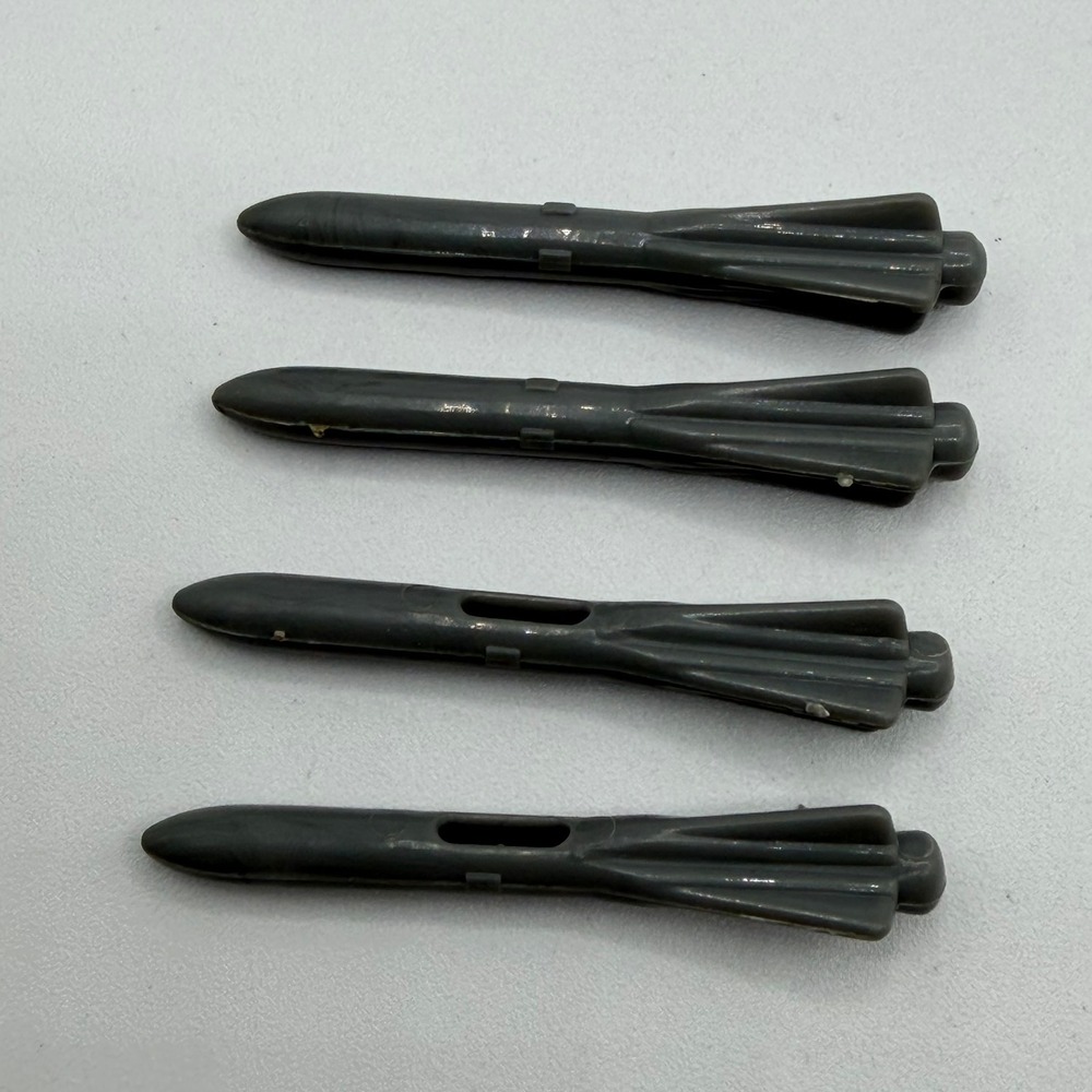 Vintage GI Joe 1983 Wolverine Tank Missile Lot x4 Original Hasbro Vehicle Parts